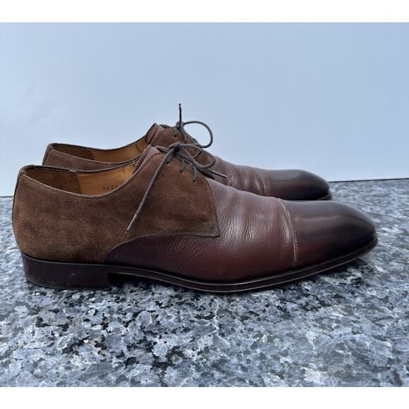 Magnanni Shoes Cap Toe Brown Leather/ Suede Men’s Size 13 main image 10